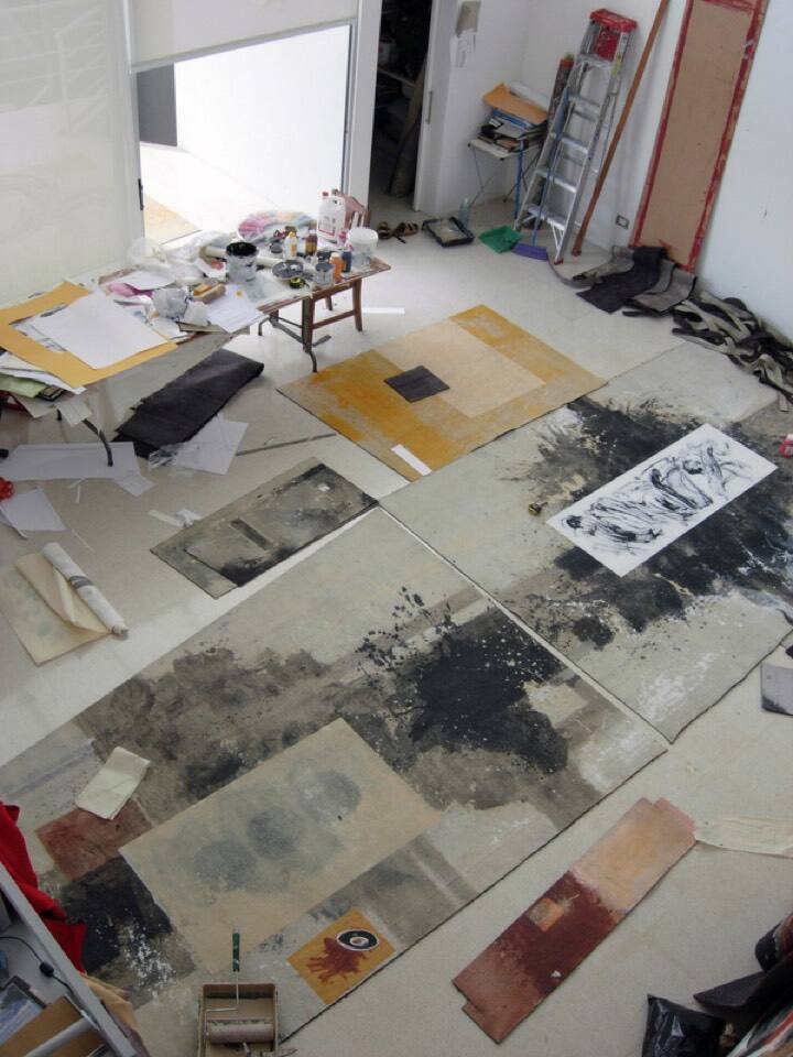 Studio Production Gesture on Felt